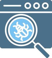 Bug Glyph Two Color Icon Design vector