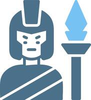 Ares Glyph Two Color Icon Design vector