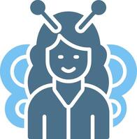 Butterfly Glyph Two Color Icon Design vector
