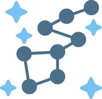 Constellation Glyph Two Color Icon Design vector