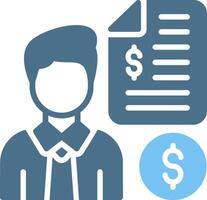 Deptor Glyph Two Color Icon Design vector