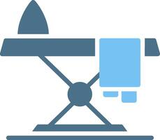 Iron Table Glyph Two Color Icon Design vector