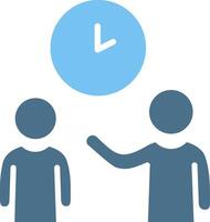 Meeting Glyph Two Color Icon Design vector
