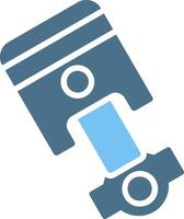 Piston Glyph Two Color Icon Design vector