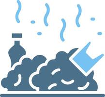 Waste Glyph Two Color Icon Design vector