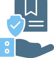 Protection Glyph Two Color Icon Design vector
