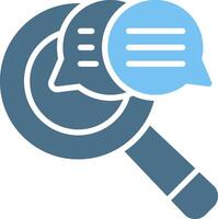 Qualitative Research Glyph Two Color Icon Design vector