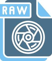 RAW Glyph Two Color Icon Design vector