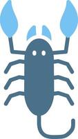 Scorpion Glyph Two Color Icon Design vector