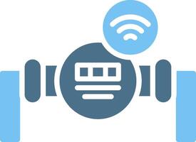 Meter Glyph Two Color Icon Design vector
