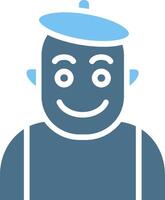 Mime Glyph Two Color Icon Design vector
