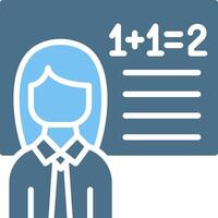 Mathematic Glyph Two Color Icon Design vector