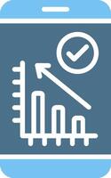 Analytics Glyph Two Color Icon Design vector