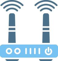 Router Glyph Two Color Icon Design vector