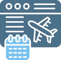 Schedule Glyph Two Color Icon Design vector