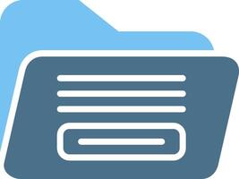 Folder Glyph Two Color Icon Design vector