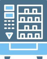 Vending Machine Glyph Two Color Icon Design vector