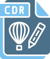 CDR Glyph Two Color Icon Design vector