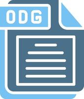 ODG Glyph Two Color Icon Design vector