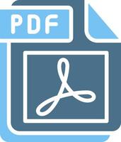 PDF Glyph Two Color Icon Design vector