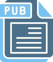 PUB Glyph Two Color Icon Design vector