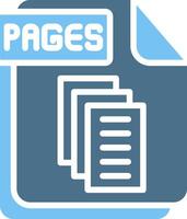 PAGES Glyph Two Color Icon Design vector