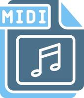 MIDI Glyph Two Color Icon Design vector