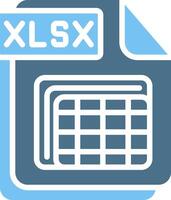 XLSX Glyph Two Color Icon Design vector