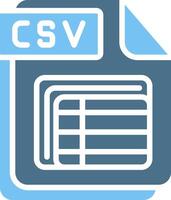 CSV Glyph Two Color Icon Design vector