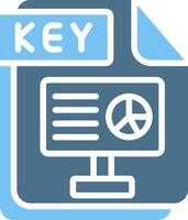 KEY Glyph Two Color Icon Design vector