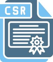 CSR Glyph Two Color Icon Design vector