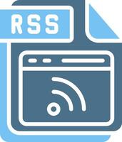 RSS Glyph Two Color Icon Design vector