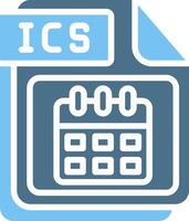 ICS Glyph Two Color Icon Design vector