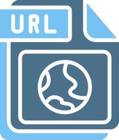 URL Glyph Two Color Icon Design vector