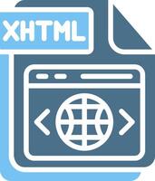 XHTML Glyph Two Color Icon Design vector