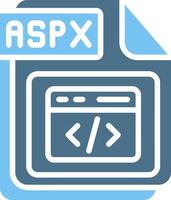 ASPX Glyph Two Color Icon Design vector