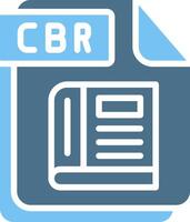 CBR Glyph Two Color Icon Design vector