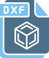 DXF Glyph Two Color Icon Design vector