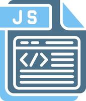 JS Glyph Two Color Icon Design vector