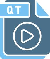 QT Glyph Two Color Icon Design vector