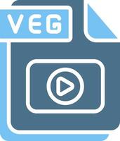 VEG Glyph Two Color Icon Design vector