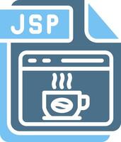 JSP Glyph Two Color Icon Design vector
