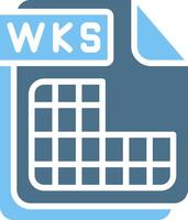 WKS Glyph Two Color Icon Design vector