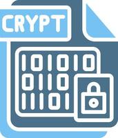CRYPT Glyph Two Color Icon Design vector