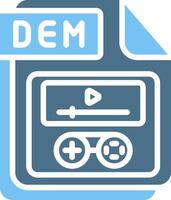 DEM Glyph Two Color Icon Design vector
