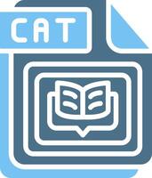 CAT Glyph Two Color Icon Design vector