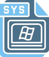 SYS Glyph Two Color Icon Design vector
