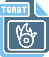 TOAST Glyph Two Color Icon Design vector