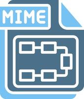 MIME Glyph Two Color Icon Design vector