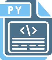 PY Glyph Two Color Icon Design vector